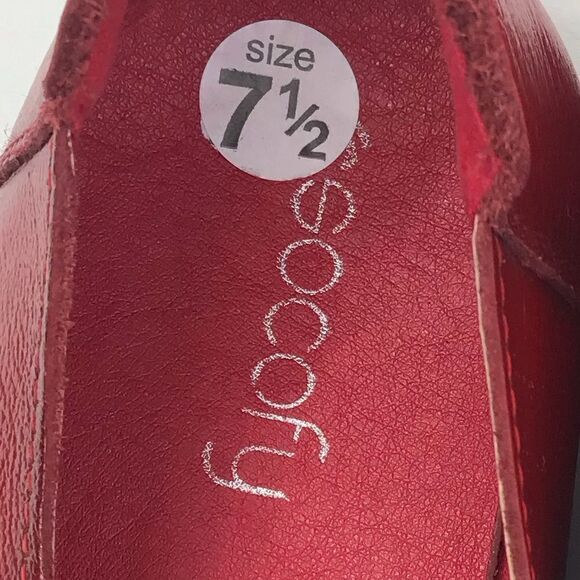 Socofy Red Geuine Leather Floral Toe Handmade Slip On Casual Statement Loafer - Picture 16 of 16